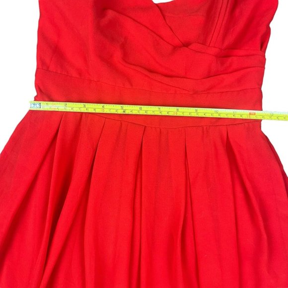 TFNC London ASOS Little Red Dress Sleeveless Pleated Skirt Chifon Women's Size S - Picture 13 of 16